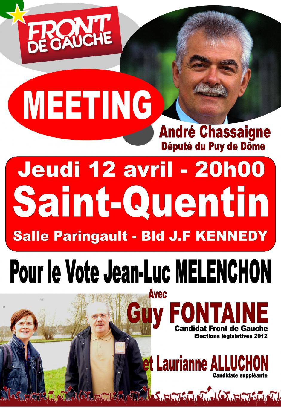MEETING FRONT DE GAUCHE avec  André CHASSAIGNE